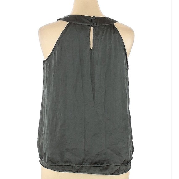 Adiva Silver-Grey Flower Ruffle Tank Top - Small - EUC - Picture 2 of 9